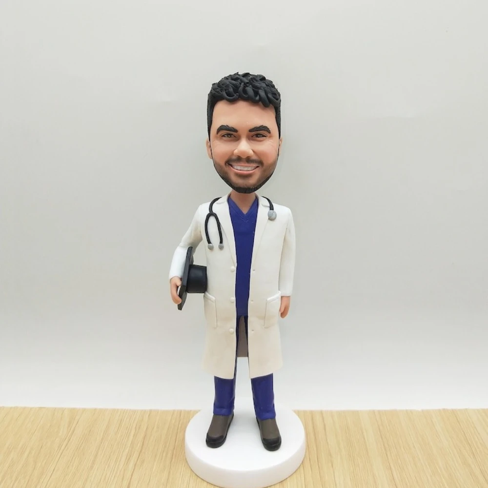 

Figurine Personalised Handmade Clay Figurine Gift for Husband Wife Wedding Anniversary Custom Bobble Head Keepsake Art Piece
