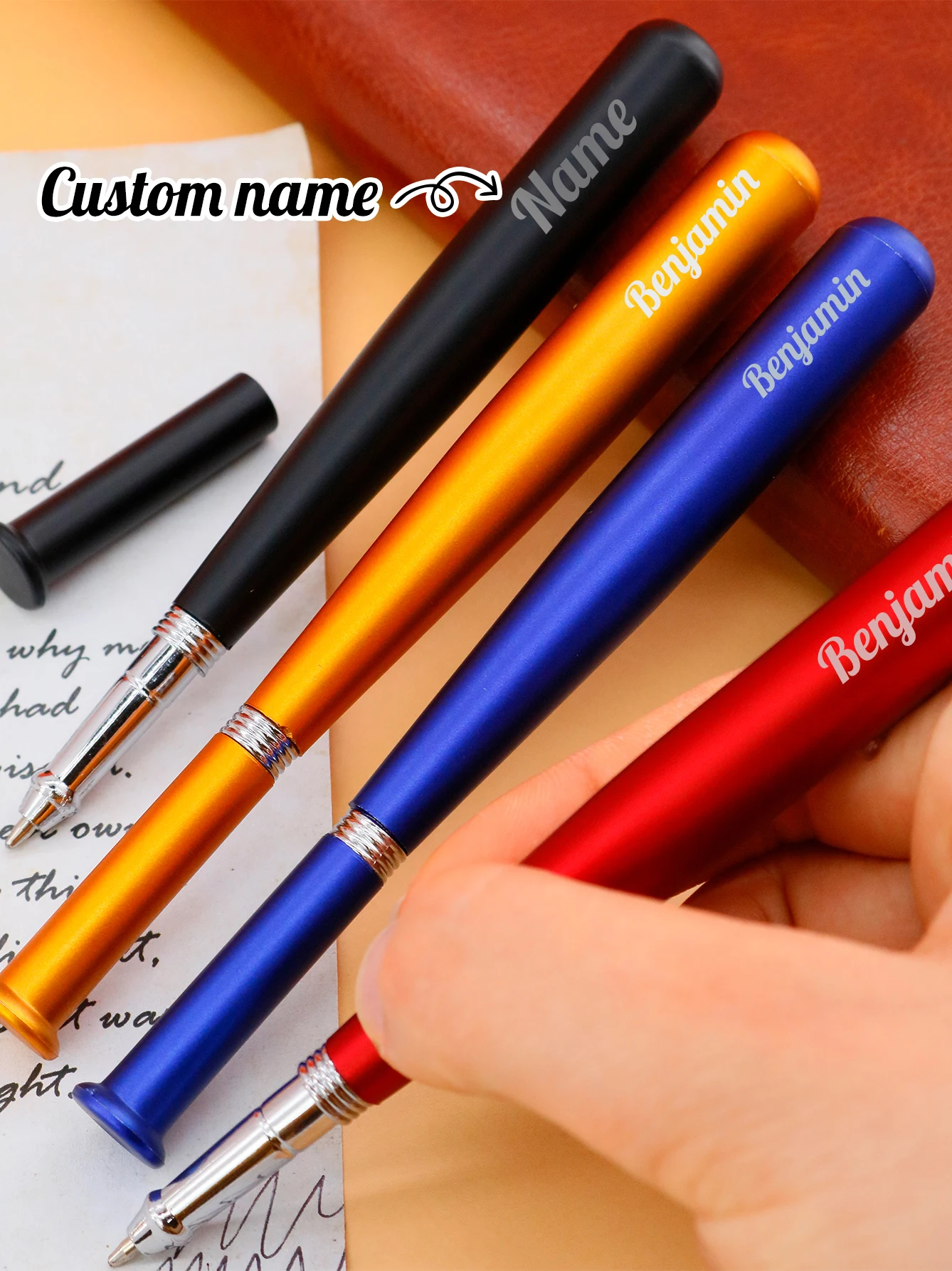 Custom Name Baseball Bat Pen, Personalized Ballpoint Pen, Customized Creative Office Accessory, Customizable Gift, Office Gift