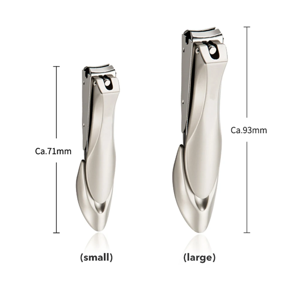 Anti Splash Nail Clippers Stainless Steel Fingernail Cutter Manicure Tools Bionics Design Nail Trimmer Pedicure Foot Care Tool