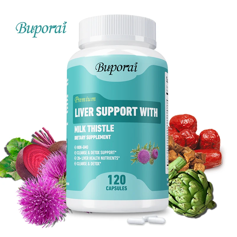 

Liver Support Capsules - with Milk Thistle, Dandelion - Liver Detoxification and Repair, Promotes Digestion and Immune Health