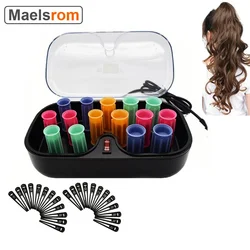 Cerâmica cabelo encrespadores Set, Hot Rollers, Tube Clips, cabelo encrespadores, seco e molhado, cabelo longo e curto, casa e barbearia, 15PCs