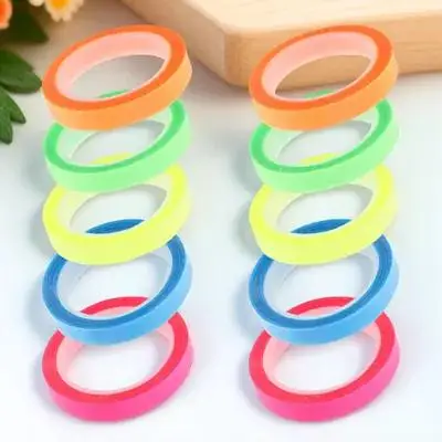 

10pcs Waterproof Notepaper Transparent Highlighter Tapes Portable Book Tabs For Annotating Books Bright Sentence Marker Reading