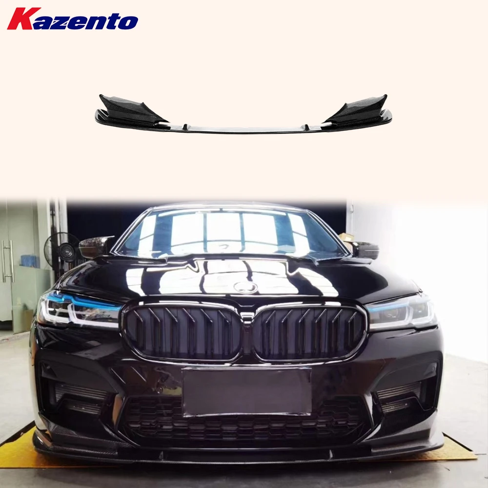 

For BMW M5 F90 4 Door Facelift 2020-2023 Only Carbon 3D Style Front Bumper Lip