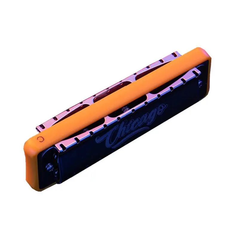 JDR Chicago 10 Holes Diatonic Harmonica Professional Round Hole Blues Harmonica