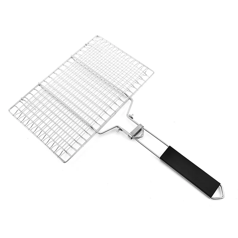 Stainless Steel Foldable Barbecue Grill Detachable Portable Bbq Grill Net Fish Grilling Net Vegetable Rack Barbecue Tools
