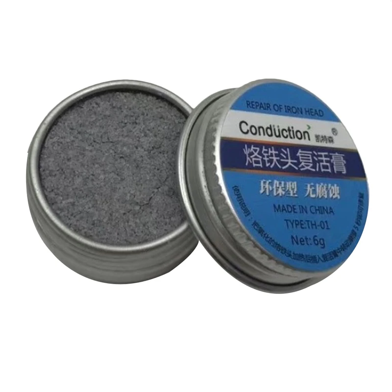 

Electrical Soldering Iron Tip Refresher Solder Cream Clean Paste For Oxide Solder Iron Tip Head Resurrection Oxidative Cleaning