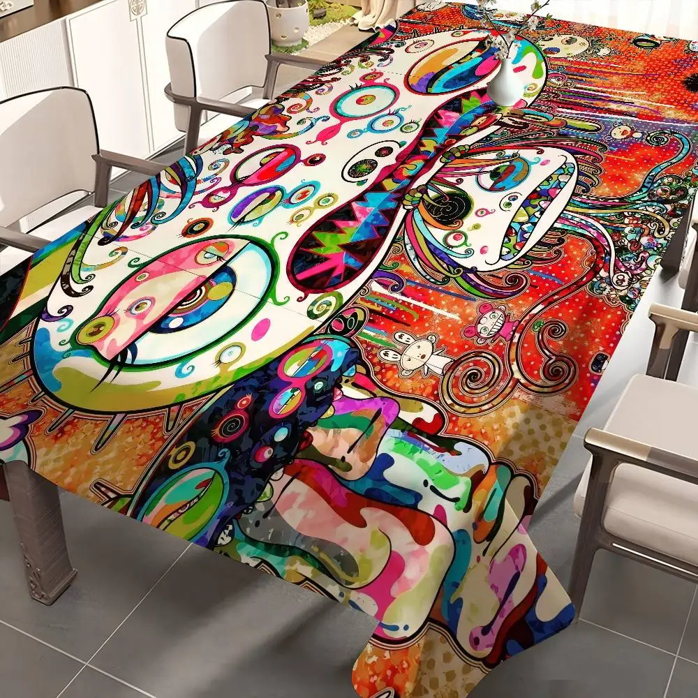 Art T-Takashi Tischdecke, Geburtstagsfeier, Hochzeit, Weihnachten, Tischdecke, abwischbar, Schreibtischdecke, Dekor, deckt rechteckig ab