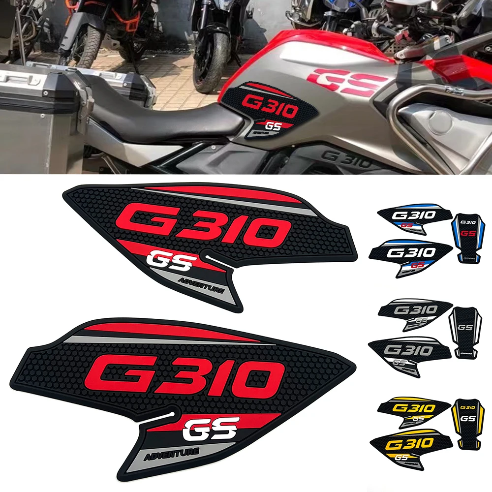 For BMW G310GS G310 GS Rubber Motorcycle Tank Pad Protector Sticker Kit Anti Slip Side Fuel Tank Decals Adhesive Traction Pads