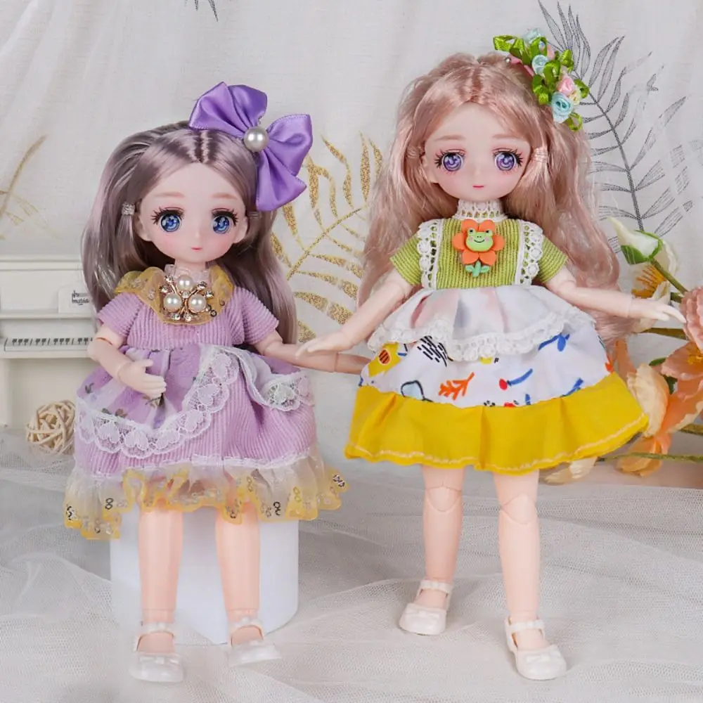 

Beautiful 23cm Dress Up Toys Princess Toy Cute Safety Dress Up Girl Dolls Toys Fairy BJD Baby Doll Kids