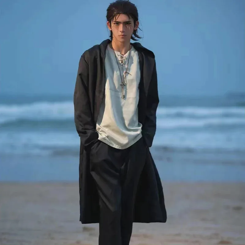 2025 جديد هجوم أنيمي تيتان الموسم النهائي جايجر إرين معطف أسود بانت تأثيري حلي الكبار الزي الرسمي حفلة ❤ ❤   $zz