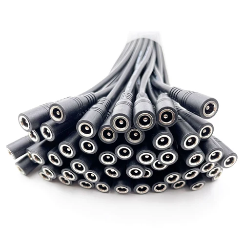 Imagen 2 del producto 10 Uds 5,5x2,1mm enchufe DC macho o hembra Cable conector para 3528 5050 tira de luz LED