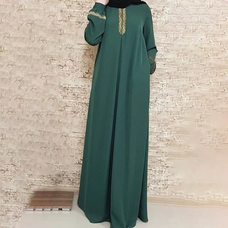 Arab Muslim Abaya Dress Women Modest Kimono Print  Moroccan Kaftan Islam Maxi Dresses Islamic Clothing