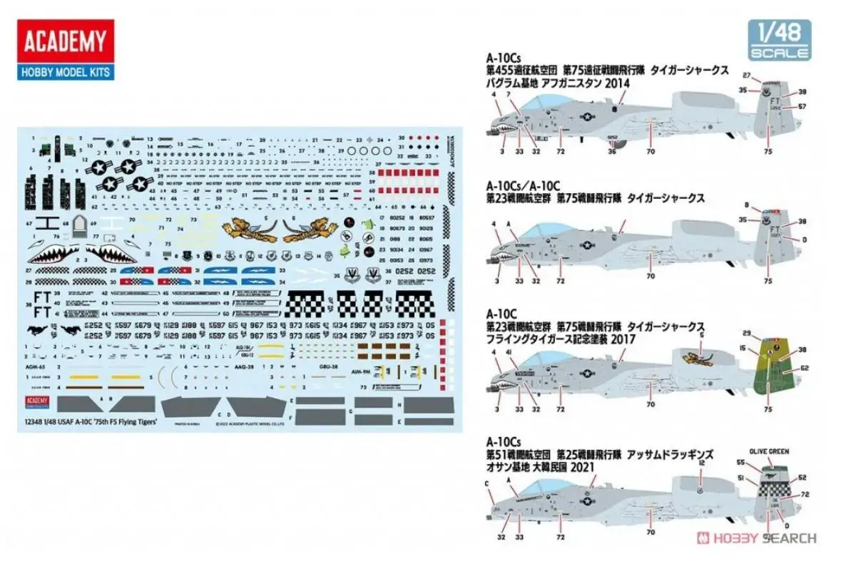 Academy Hobby 12348 1/48 A-10C Thunderbolt II USAF 75th Squadron Model Kit