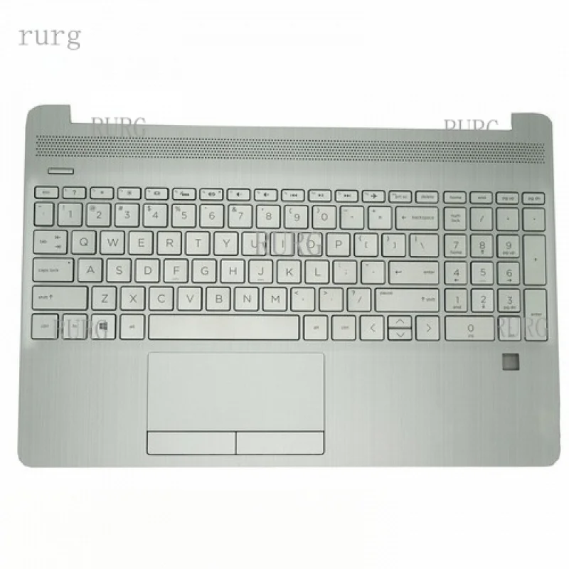 

L New L52154-001 for HP 15S-DU DY DW Palmrest Upper Case w/ Keyboard Touchpad Silver