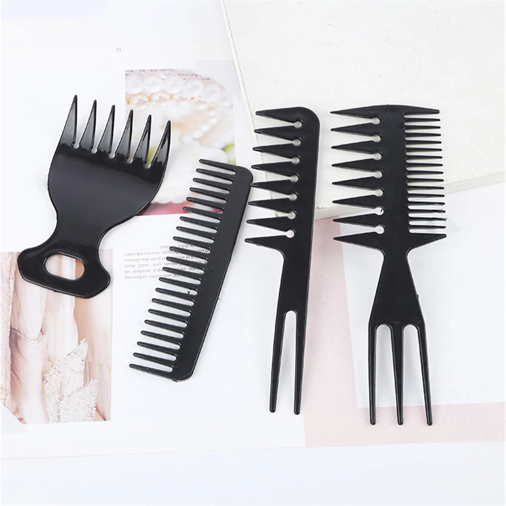 

4pcs/1 Set Vintage Style Hair Comb Kit for Dual-Sided Barber Comb with Hair Clips Pomade for Classic Slicked Back Hairstyles