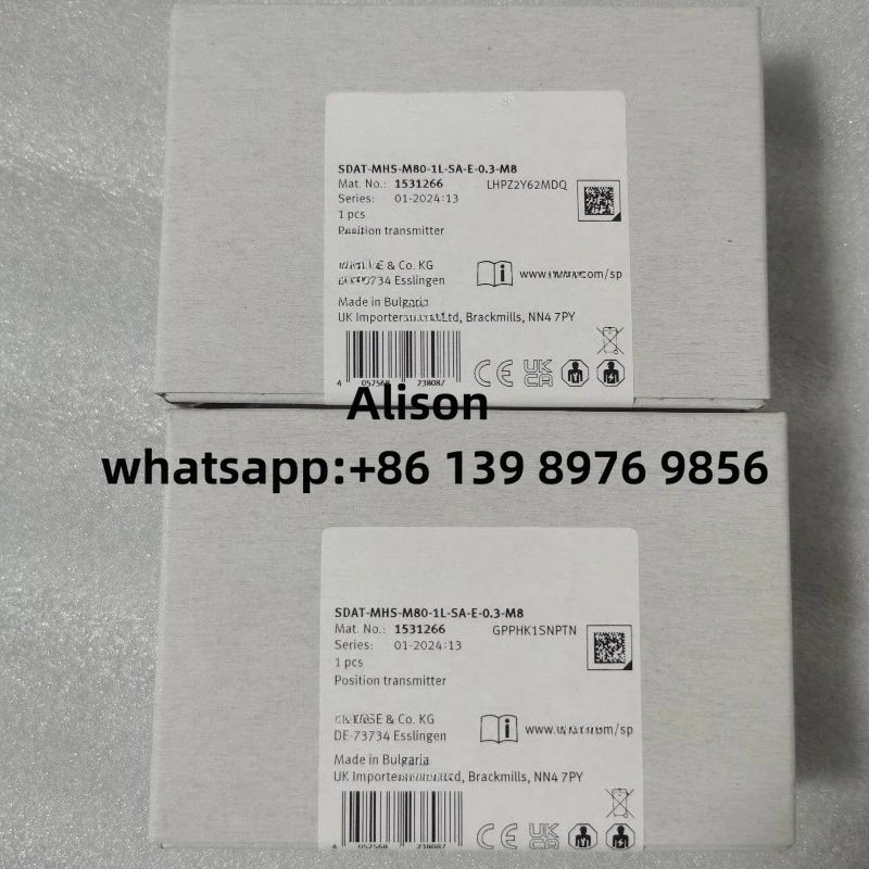 553744 SMAT-8M-U-E-0.3-M8D  8115394 SDAT-MHS-M50-1L-SV-E-0.3-M8 ORIGINAL 553744 1531265 position transmitter SMAT 8115394 540191