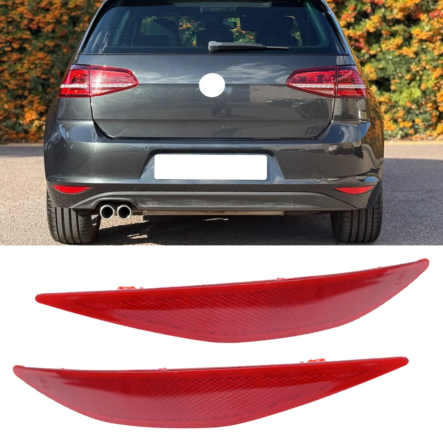 

Автомобильный левый и правый задний бампер, отражатель стоп-сигнала, задние фонари без лампочки для VW Golf 7 GTI GTD 2013-2017 5G0945105 5G0945106