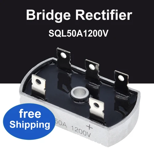 Rectificador de puente de diodo trifásico SQL50A 1200V, kits de diodos rectificadores de recuperación rápida, caja de Metal de aluminio, nuevo