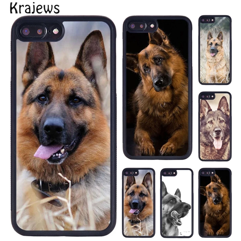 Krajews German Shepherd Dog Mobile Phone Case Funda For iPhone 16 15 14 Plus 11 12 mini 13 Pro XR XS Max cover coque