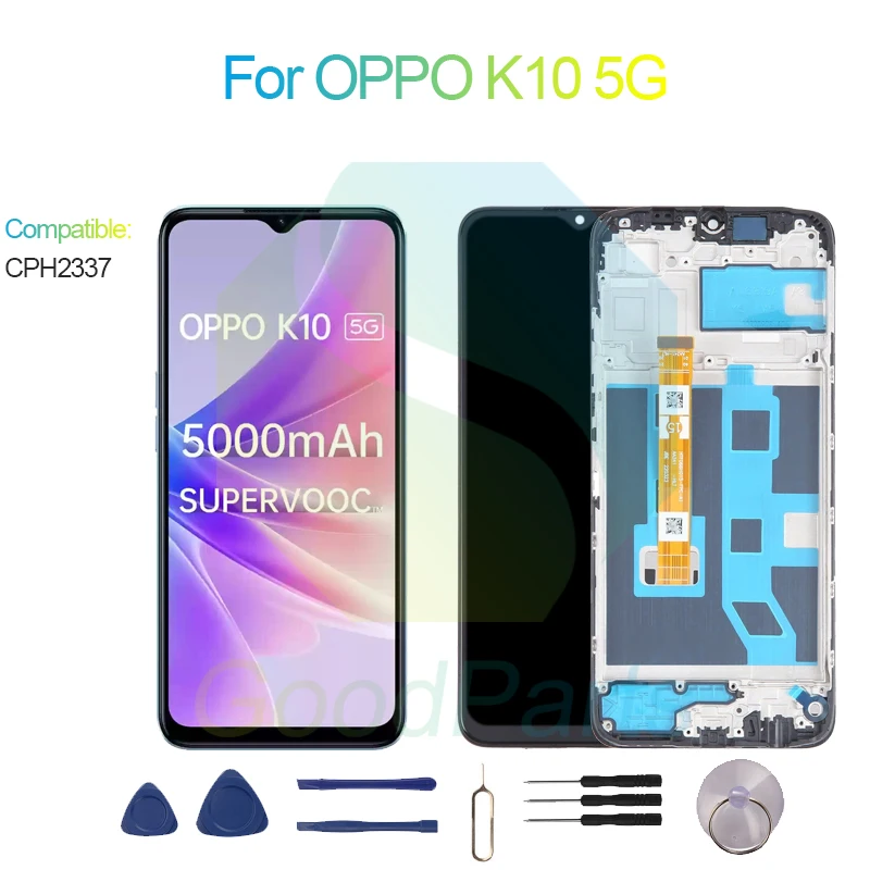 

For OPPO K10 5G Screen Display Replacement 1612*720 CPH2337 K10 5G LCD Touch Digitizer