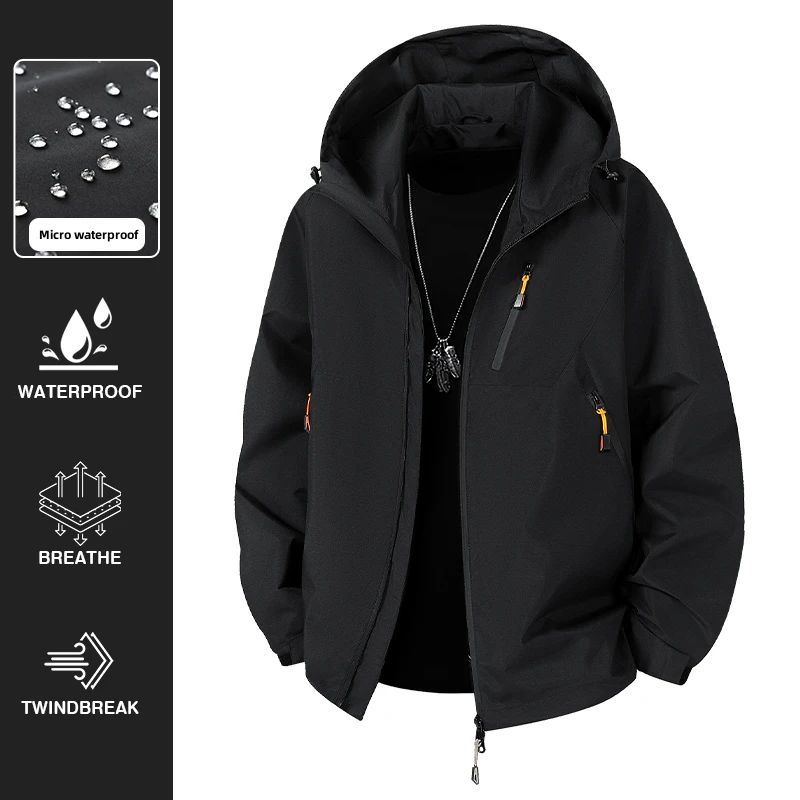 

Autumn New Men's Mountaineering Jacket Windproof and Waterproof Fabric Fashion neutral Design Casual Oversize Outdoors Coat