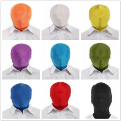 Unisex Halloween Adult Spandex Full Face Mask Hood Headgear Cosplay Leica Party Role Play Costumes Women Mens Clubwear Nylon