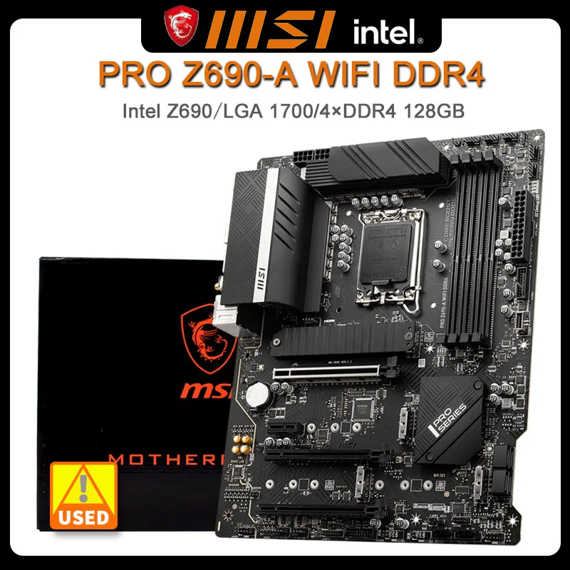 Msi-pro Placa-mãe Z690-a Wifi Ddr4 Intel Z690 Lga 1700 128gb × M.2 Usb 3.2 Pci-e 5.0 Suporta 12ª Geração I712700k I7-13700 Cpu
