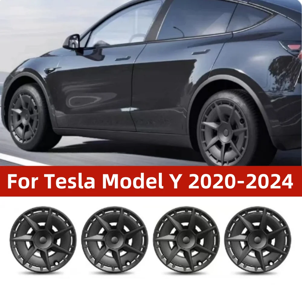 

Колпачки для колеса Tesla Model Y 2020-2024, колпачки для ступицы 19 дюймов, колпачки для колеса с полным ободом (набор из 4 шт.)