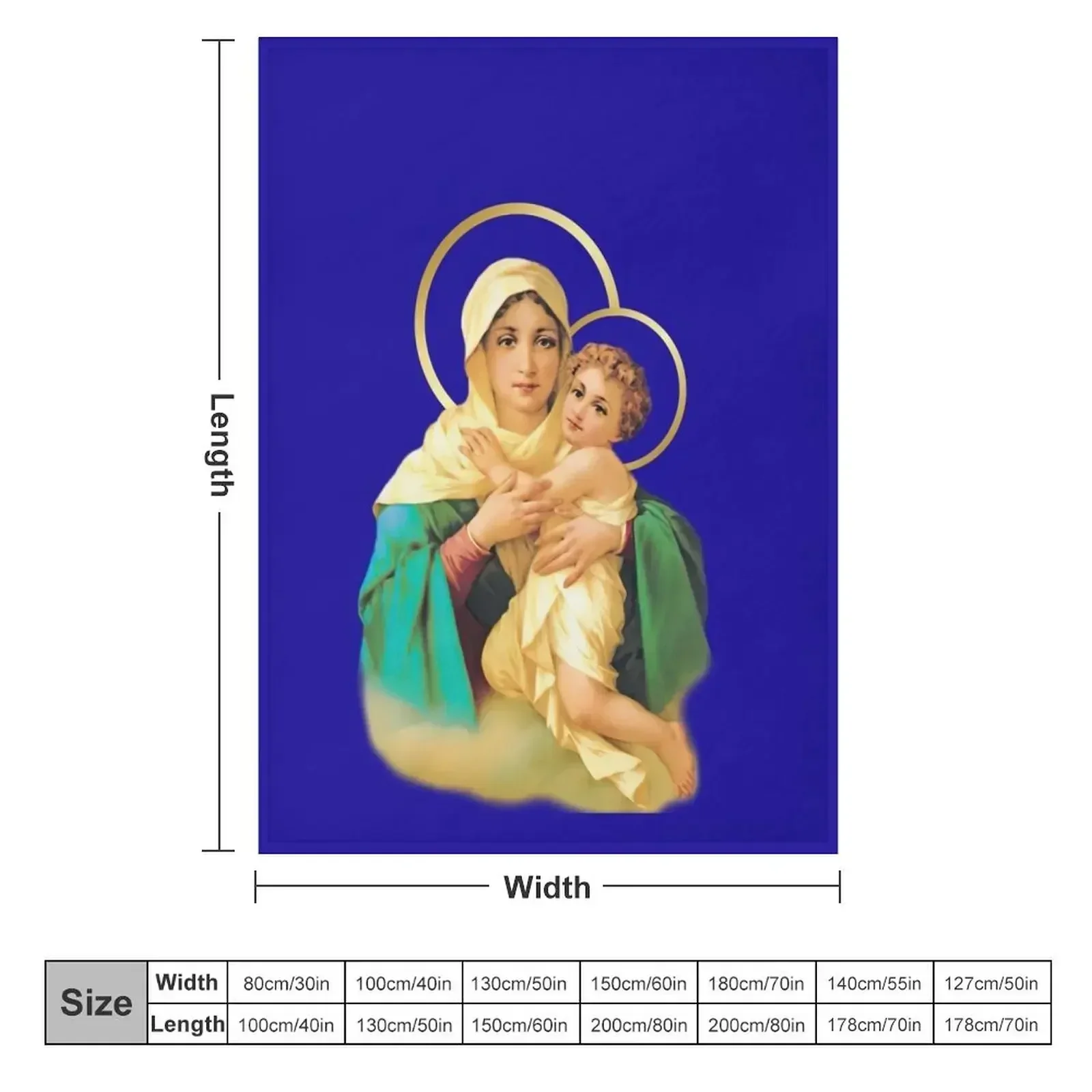 Our Lady of Schoenstatt Virgin Mary Catholic Saint 2020-020 Throw Blanket christmas gifts for sofa Bed linens bed plaid Blankets