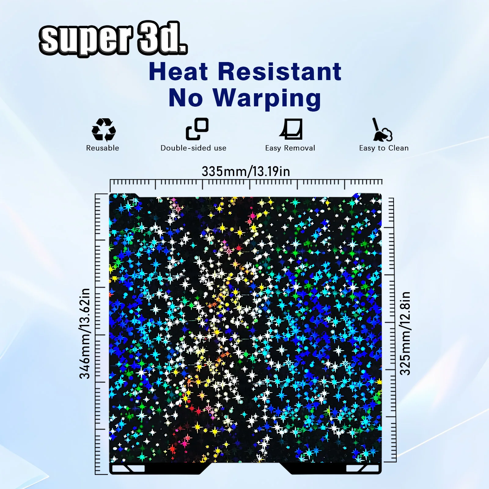

Запасная двусторонняя термопластина 335x346 мм PEF для Bambu Lab H2C
