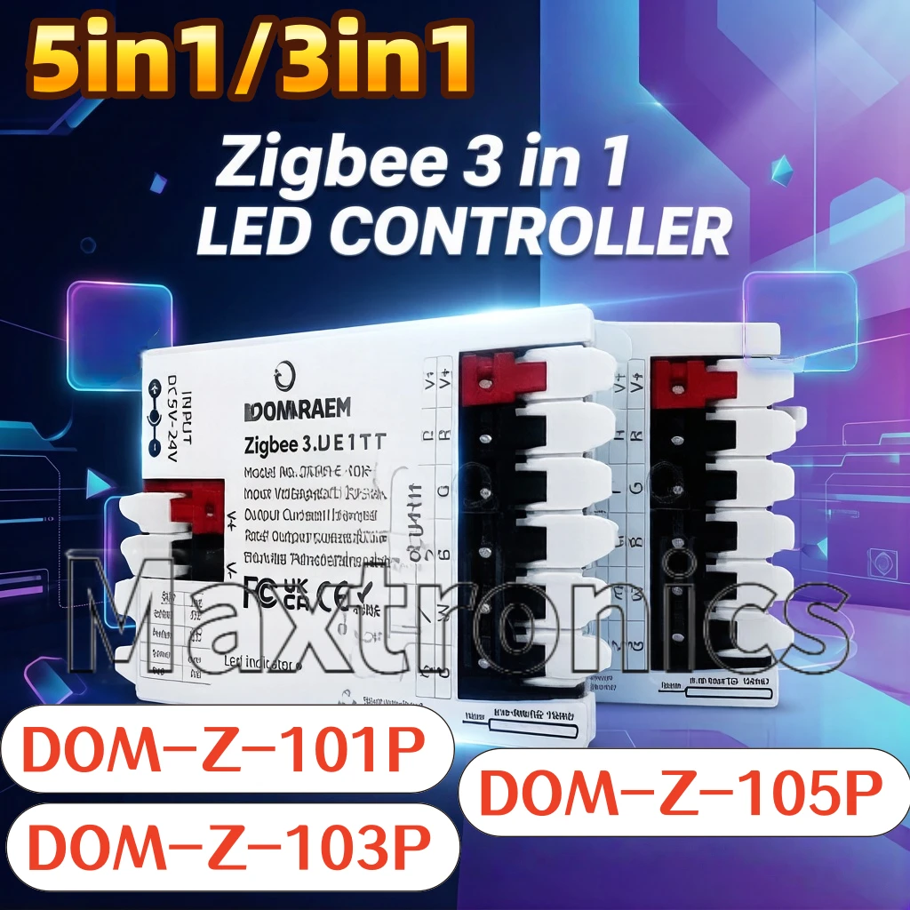 ZigBee3.0 LED Controllers 5-in-1/3-in-1 Works with 3.0 Hubs (Hu*e/Echo Plus etc.)Alexa/APP for DIMMER WW/CW RGB RGBWCCT Strips