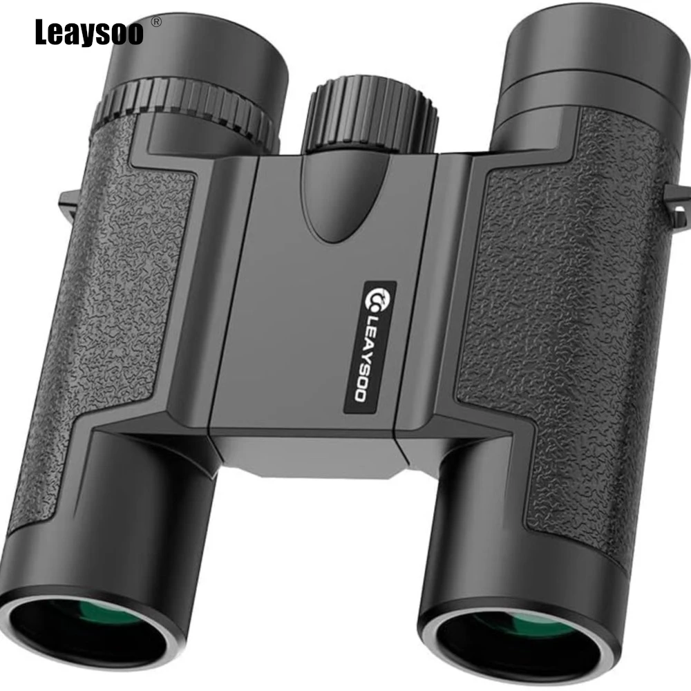 

Leaysoo KuYing12X25 HD Folding Compact Binoculars, Long-Range Moisture-Proof Waterproof BAK4 Prism Mini Pocket for Bird Watching