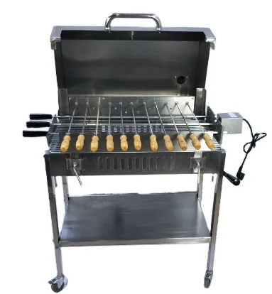 Traditional Cypriot Charcoal Barbeque Rotisserie Cyprus Grill Outdoor Cooking BBQ for Authentic Mediterranean Flavor