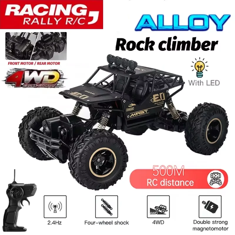 4WD RC Car Remote Control Car 1:12 / 1:16 4WD Electric RC Off-Road Car With Led Lights 2.4G Radio Remote Control Cars Toys Gifts