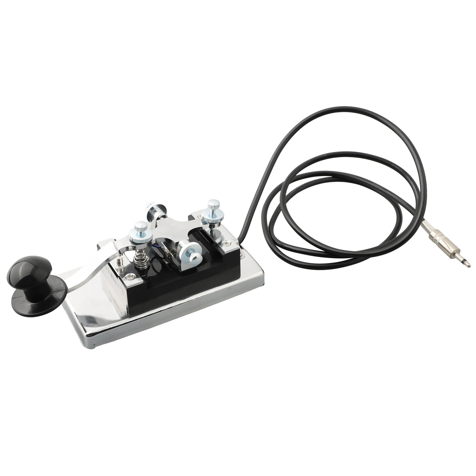 K4 Manual Telegraph Key with Stable Weight and Electroplated Stainless Steel for Morse Code CW Operation and Shortwave Radio Use