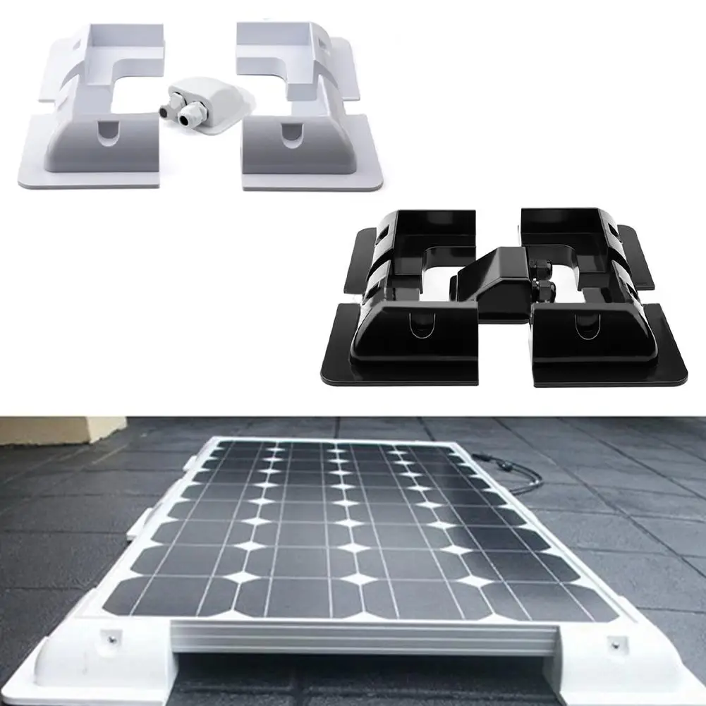 

5 Piece Solar Panel Mounting Brackets for RVs and Boats No Drill Installation Long Lasting UV Resistant Design