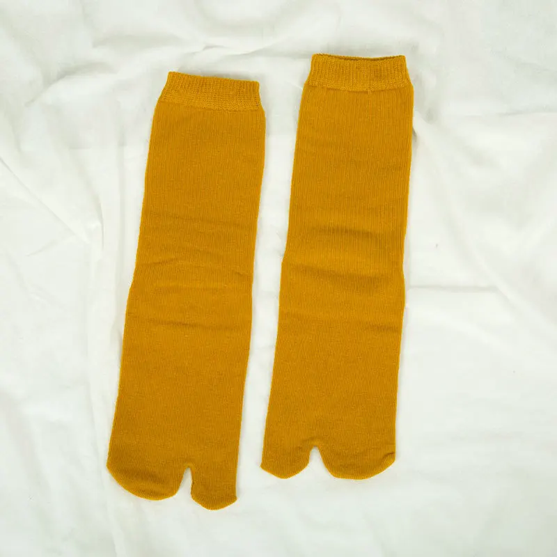 High Quality Combed Cotton Split Toe Socks Unisex Simple Comfortable Two-Toed Socks Japanese Harajuku Men Women's Tabi Socks
