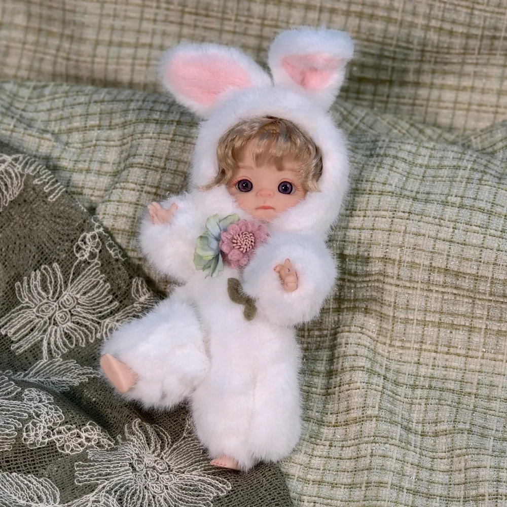 Cloveray 25 سنتيمتر الأصلي كامل الجسم دمية فينيل 10 بوصة سوبر لطيف أفخم أرنب نابض بالحياة دمية من الفينيل Kawaii دمية على شكل حيوان لعبة طفل هدية