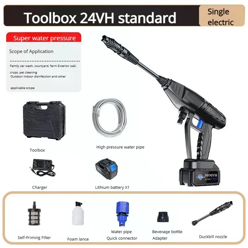 

Brushless Electric High Pressure Washer Gun Power Home Car Washing Water Spray Gun for Makita 18V Battery Wireless Wash