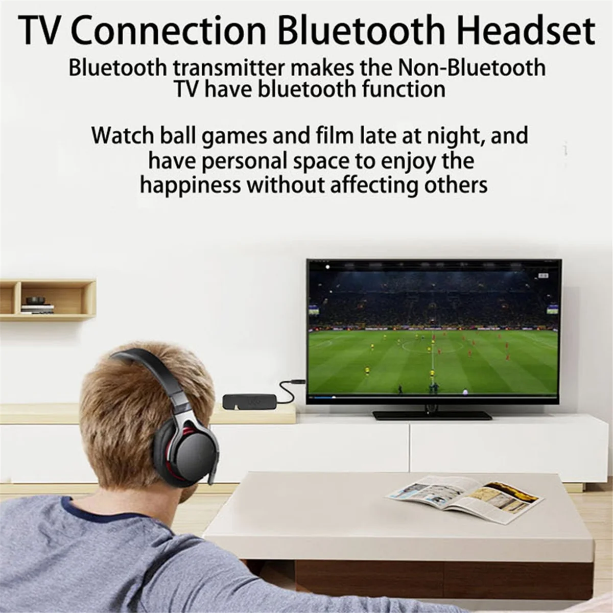 POP-l5.2 Bluetooth Transmitter Receiver Two-In-One Car 3.5 TV Computer Aircraft Audio Transmitter