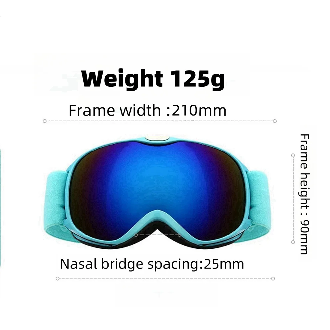 Occhiali da sci antiriflesso All Day Anti Fog - Frangivento Ventilare, per bambini, Sci Ciclismo Set di occhiali sportivi da montagna UV400