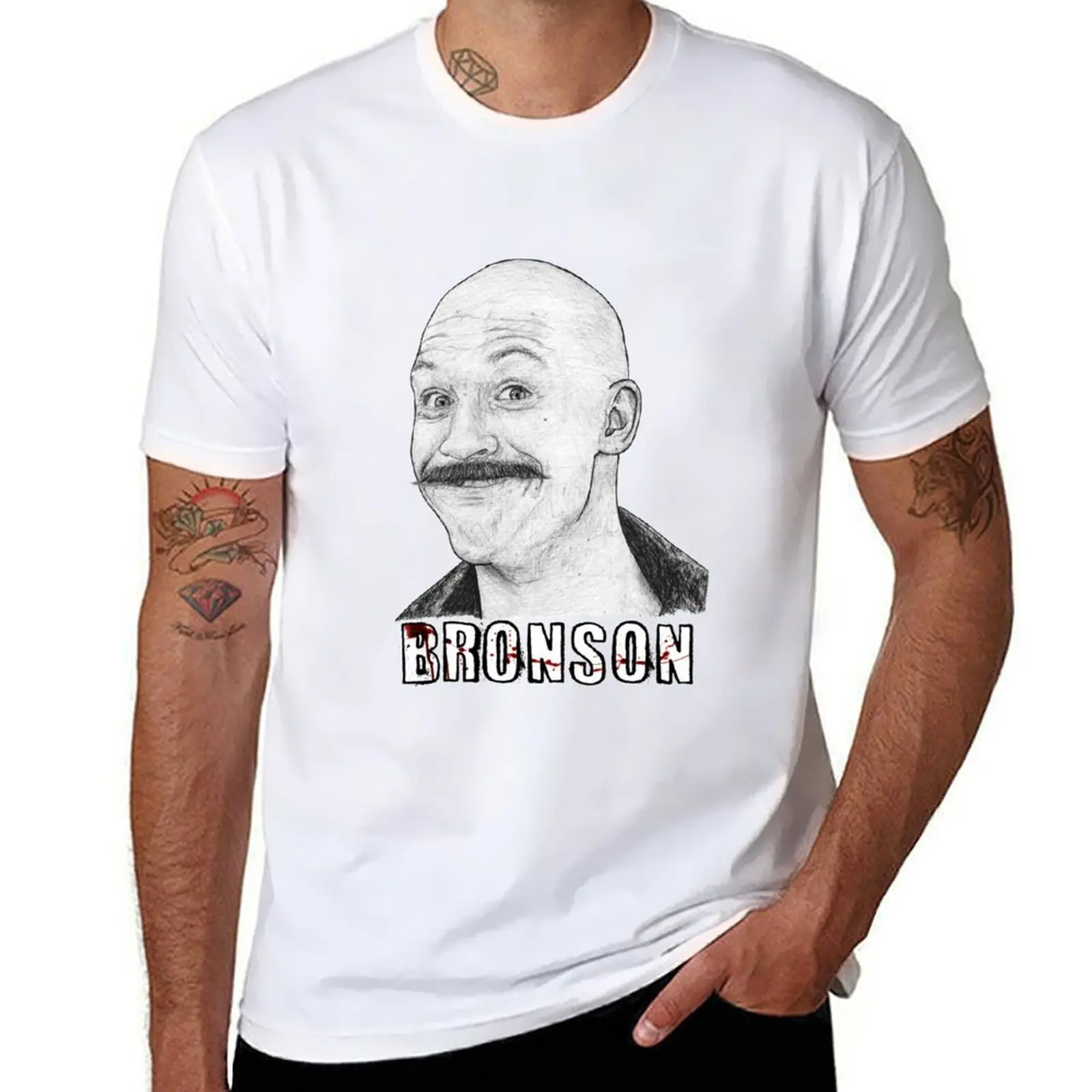 

Tom Hardy as Charles Bronson T-Shirt t shirts for man graphic funny t shirt men 100% cotton luxury brand T-Shirt