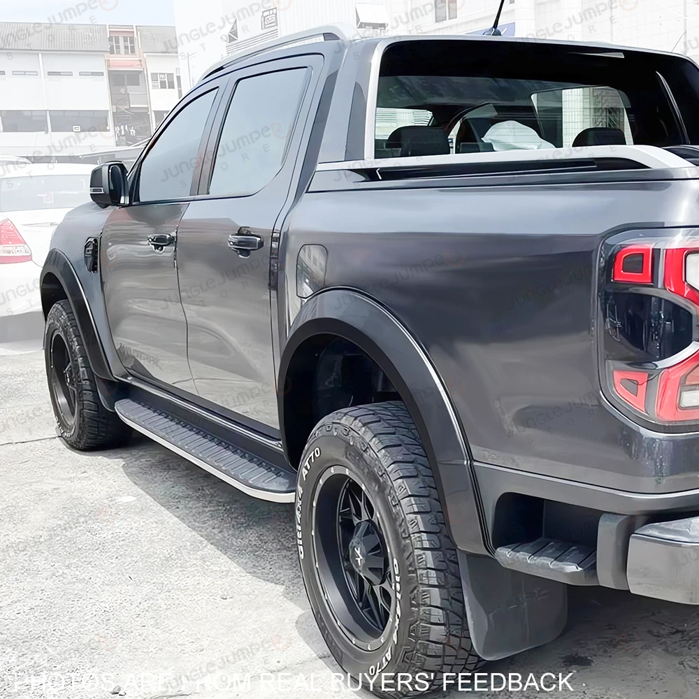 ABS Matte Black Fender Flares For Ford Ranger Next Gen T9 2023 2024 2025 2026 35mm Wide Off-road Wheel Arch Fender