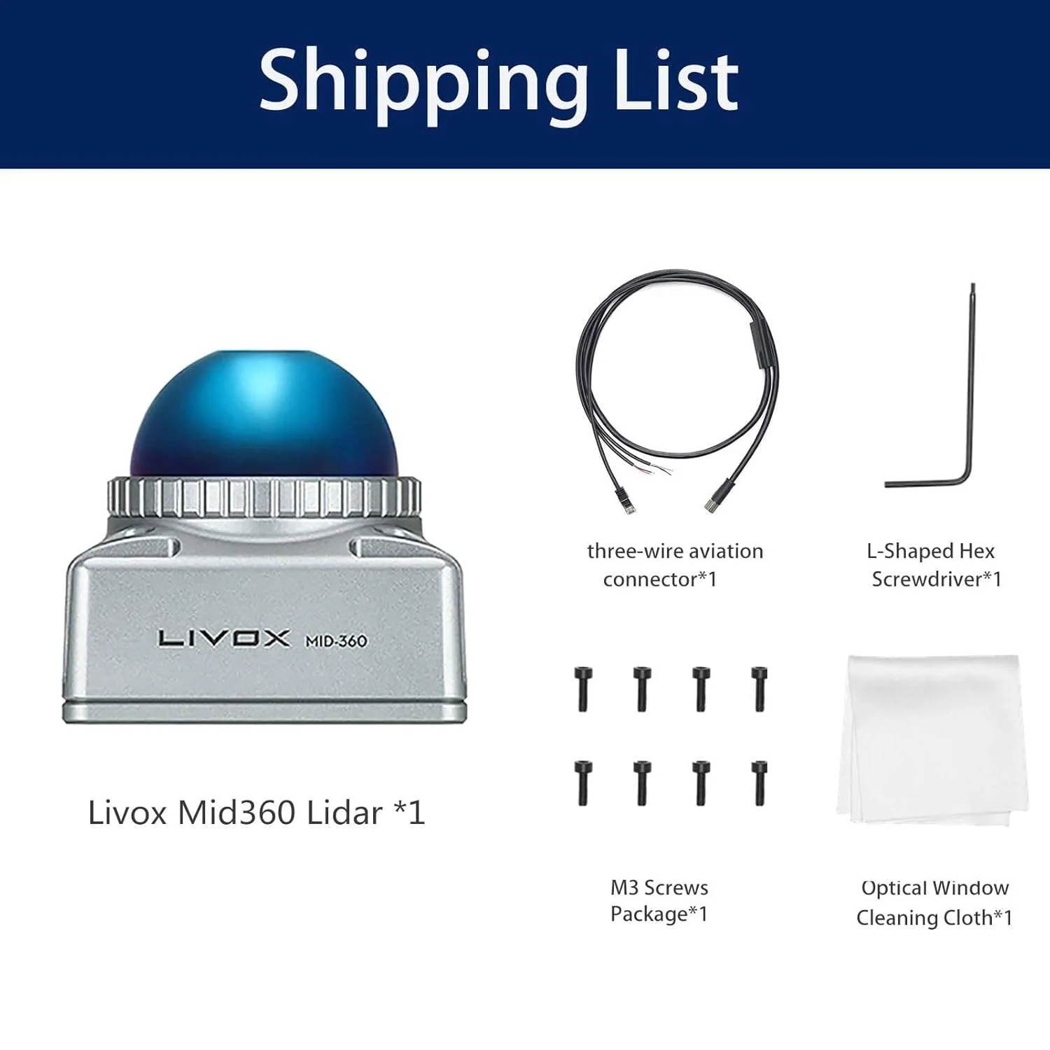 

Livox Mid 360S Series Laser radar Optical Sensor 360 Scanning Angle Safety Scanner Obstacle Detection Human/area protection