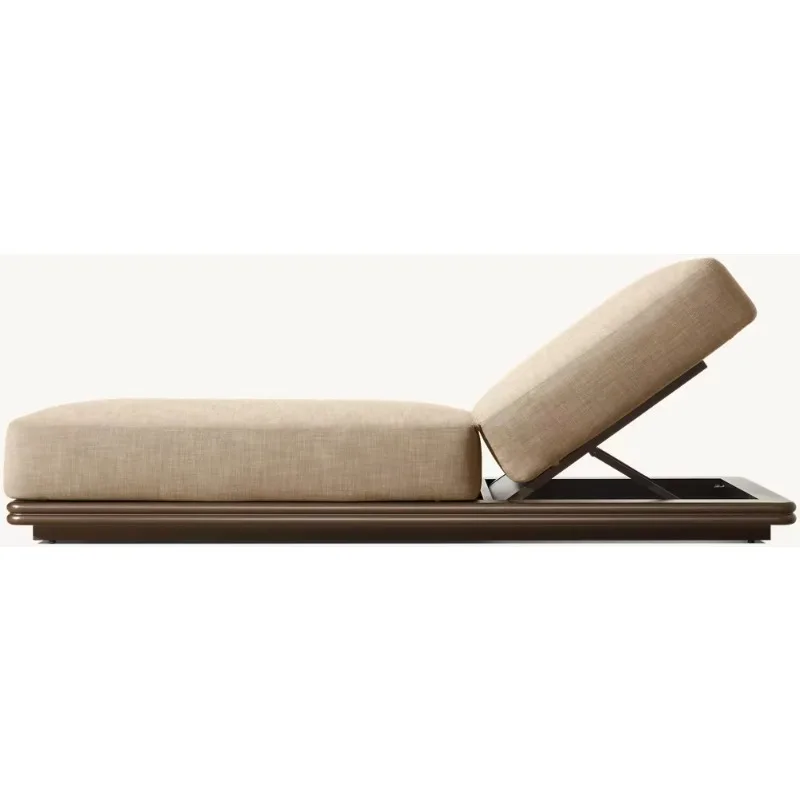 مجموعة صالة تشيس أثاث خارجي فاخر خارجي صالة تشيس ألومنيوم أثاث حمام سباحة حديقة حمامات شمس معدنية #3