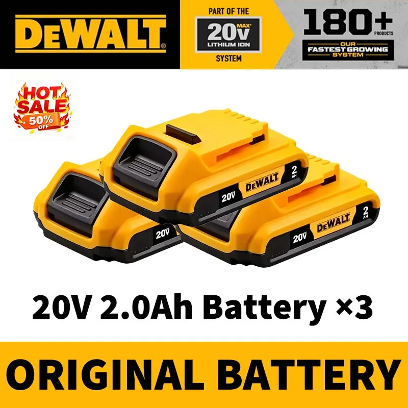 DeWALT XR 100% Original Battery 18V/20V/60V 2Ah 5Ah 6Ah 9Ah DCB200 DCB202 DCB205 DCB206 DCB209 DCB609 Power Tool with Charger image 3