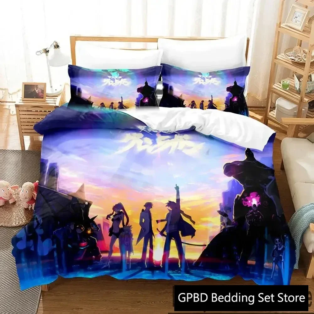 

Anime Tengen Toppa Gurren Lagann Comfortable Duvet Quilt Cover Pillowcase Bedding Set Children Bedroom Decoration Home Textile