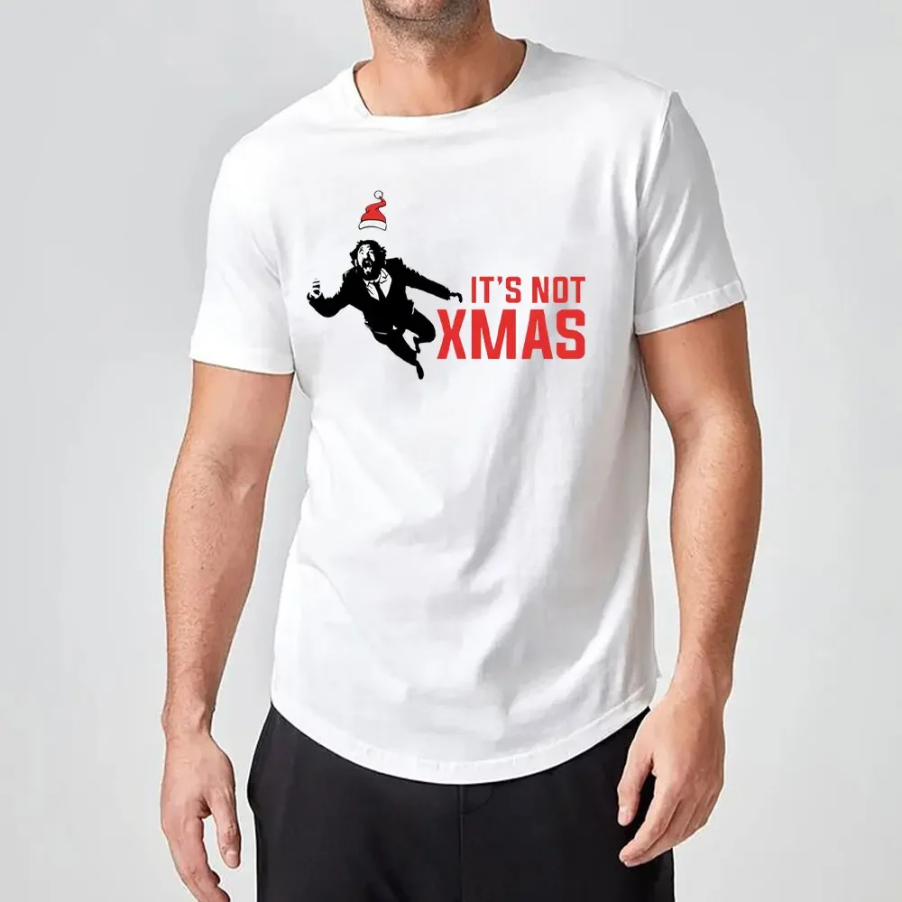 

It's Not Xmas до Рождества Hans Gruber Мужская одежда Уличная одежда Высококачественные хлопковые футболки с рисунком Женские модные футболки Camiseta Hombre