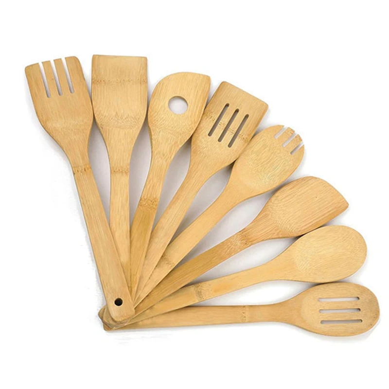 

Set Of 8 Cherry Wood Spatulas Spatula And Cooking Spoons Set Kitchen Aid Made From 100% FSC®