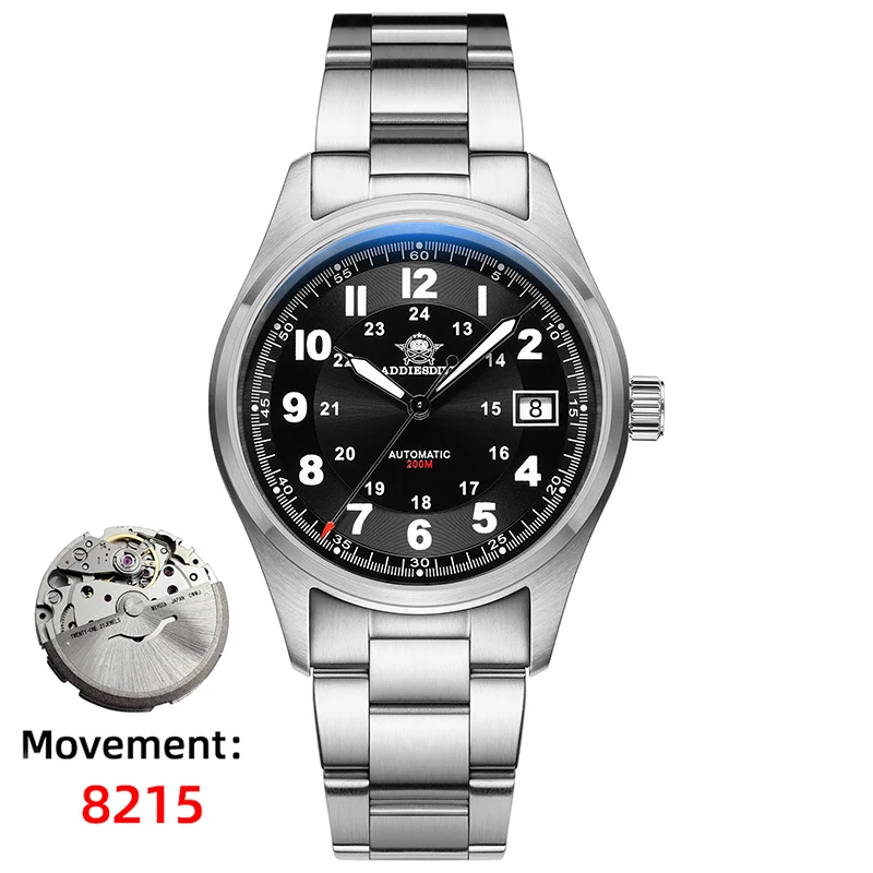 ADDIESDIVE Luxurious Men's Automatic Watch 8215 Mechanical Watch Sapphire Glass 200m Waterproof Analog Luminous Watches AD2525